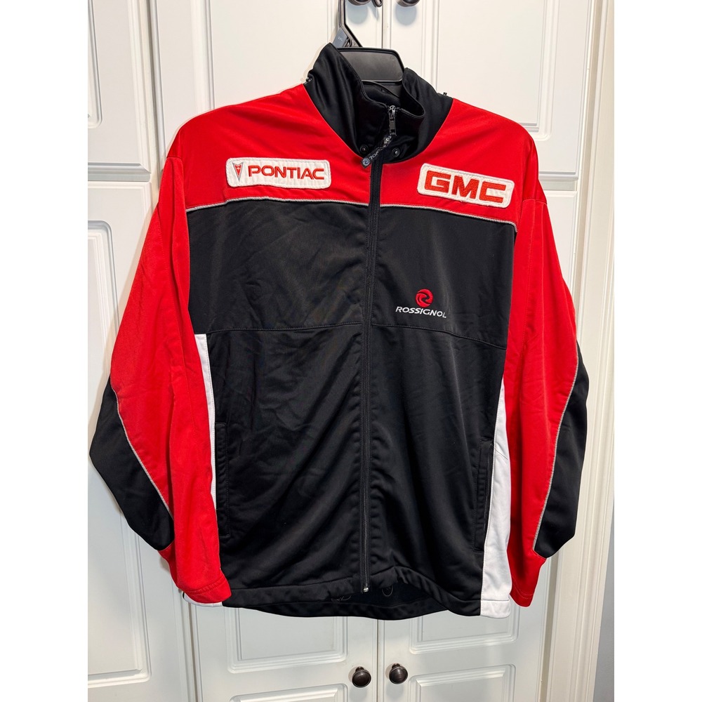 Pontiac GMC Rossignol Racing Track Jacket Full Zip Mens XL Red Black - Picture 2 of 8